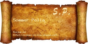 Sommer Polla névjegykártya